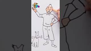 How to draw Tintin and Snowy #drawing #drawinganimals #drawingforkids #howtodraw