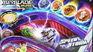 Slayer Showdown Battle Set Speedstorm Unboxing & Test Battles  Beyblade Burst SurgeSparking