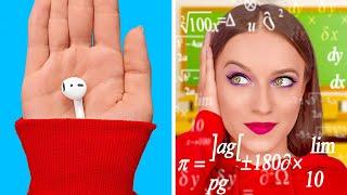 AMAZING COLLEGE HACKS  Funny Hacks Every College And School Girls Must Know by 123 GO