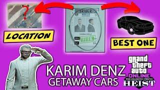 GTA Online Karim Denzs All Getaway Vehicles and his best Vehicle & their Parking Locations Guide