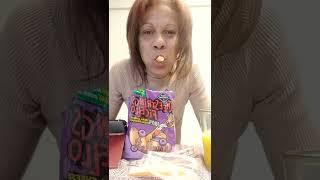 ASMR  UVULA girl EATING CHEWY #CHEESESTRINGS