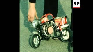 SYND 17 2 81 WORLDS SMALLEST MOTORCYCLE PRESENTED IN STUTTGART