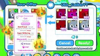 INSANE OFFERS FOR HUGE CROWNED CAT  ROBLOX PET SIMULATOR X