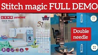 USHA Janome Stitch Magic Machine Full Demo  Explained All 57 stitch Functions