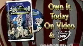 Lady and the Tramp II  DVD VHS  Television Commercial  2001  Disney