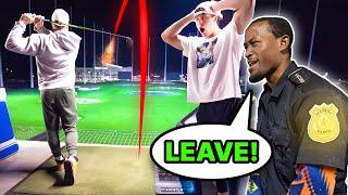 Long Drivers KICKED OUT of Top Golf for Hitting Over the Net  Hogan Molthan