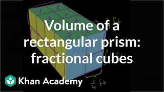 Volume of a rectangular prism fractional cubes  Geometry  6th grade  Khan Academy