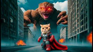 poor Cat Becomes Superhero and Saving the world #cat #aicat #catvideos