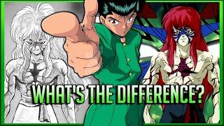 Yu Yu Hakusho Manga vs Anime -The Spirit Detective Arc