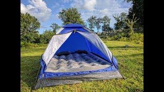 Inflatable mattress for camping