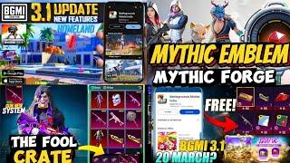 BGMI 3.1 Update Big Changes  BGMI 3.1 Update Release Date  Next Mythic Forge BGMI  M4 Fool Back