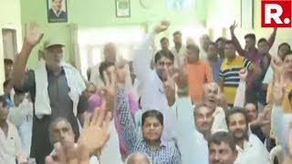 Celebrations Begin At JJP Office In Jind Haryana As Trends Come In