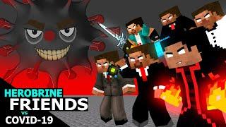 Herobrine and Friends vs Covid-19  Minecraft Monster School