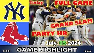 New York Yankees vs. Boston Red Sox Today 070524 Full  GAME Highlights  MLB Season 2024
