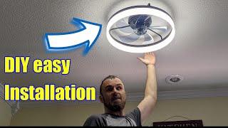 Product Easy installation and  review LCYFBE 20 Modern Ceiling Fan with Light #founditonamazon
