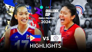 PHILIPPINES vs CHINESE TAIPEI  Highlights  AVC Challenge Cup 2024