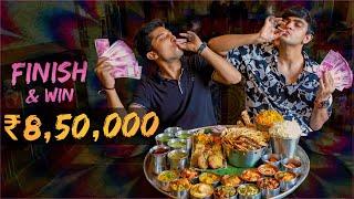 WIN 8.5 LAKH RUPEES  Finish this Bahubali Thali in 40 minutes  Can you?