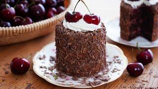 Mini Black Forest Cake Recipe   Mini Forêt Noire  Cherry Chocolate Cake