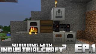 Surviving With IndustrialCraft 2  Ep.1 - Basic Power & Machines