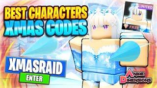 Anime Dimensions New BEST Christmas Characters Roblox Anime Dimensions Simulator Update Codes