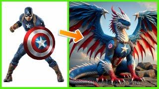 AVENGERS but DRAGON VENGERS  all Marvel & DC characterS 2024 #AI #superheroes