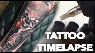 TATTOO TIMELAPSE  PENNYWISE THE CLOWN IT  CHRISSY LEE