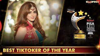 Jannat Mirza Best TikToker Of The Year  PISA Award 2021  Express TV  I2O2O