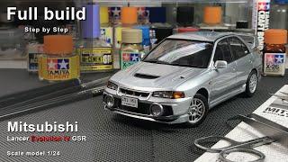 Mitsubishi Lancer Evolution IV GSR  Full build Step by step  Scale model  Hasegawa  124  ASMR