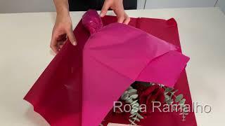 How to wrap a bouquet with tissue paper 50x70cm #wrappingflowers