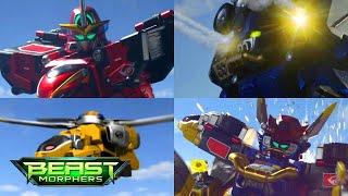 All Megazord Battles in Power Rangers Beast Morphers Episodes 1-11  Power Rangers Official