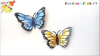 How to Make a Paper Butterfly 3D Butterfly DIY crafts Paper BUTTERFLY very easy