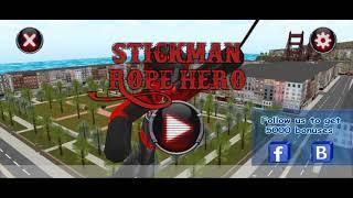 playing Stickman Rope Hero 1.0 in 2021 oldest version