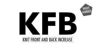 The Knit Front and Back Increase KFB  Knitting Increase  Right Handed
