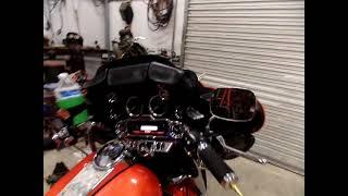 Harley with 4 polk audio 5.25 marine speakers with a cheap pyle 4 channel marine amp pushing it