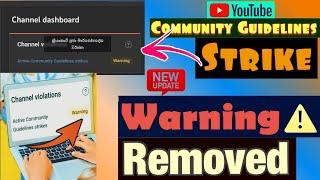 Community Guide Strike Removal Tutorial YouTube Strike Warning  Warning Strike 2023  SLjayampathi