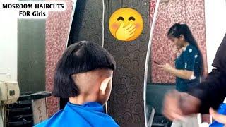 MASHROOM HAIRCUT ️️ girls Haircutslong to short haircut ️️️