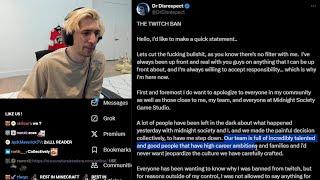 xQc Reads & Talks about Dr Disrespects Response for Texting a Minor on Twitch