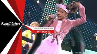 Junior Eurovision Song Contest 2005  My Top 16