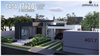 Desain Rumah  Desain Rumah Modern  17x20m 1 Lantai  3 kamar tidur