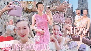 LUXURY SHOPPING IN VIENNA  CARTIER CHANEL HERMES LOUS VUITTON & ROLEX  TRAVEL VLOG  LINDIESS