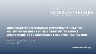Subcommittee on Economic Opportunity Hearing  Economic Risk Factors and Veteran Suicide