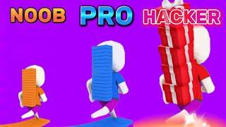 NOOB vs PRO vs HACKER #6 in Bridge Race