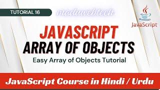 Array of Objects in JavaScript  JavaScript Course in Hindi  Urdu