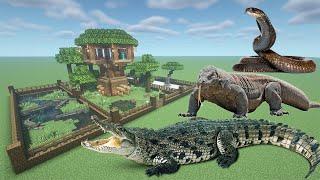 How To Make an Anaconda Crocodile and Komodo Farm in Minecraft PE