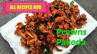 prawns pakoda  crispy prawns onion pakoda  tasty prawns pakora - All Recipes Hub