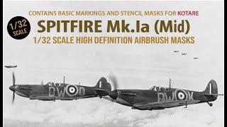 1Man Army masking set for Kotare 132 Spitfire Mk.1A