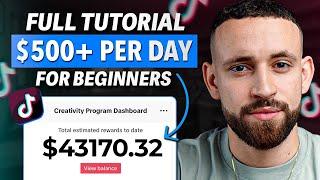 How To TikTok Creativity Program For Beginners $500+DAY