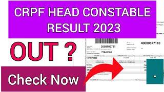 CRPF Head Constable Result 2023  How To Check CRPF HCM Result 2023