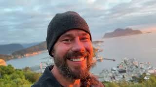 Alesund Norway - Climbing The Steps To Aksla Fjellstua Viewpoint In Real-Time