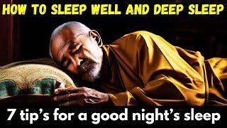 How to sleep well and sleep deep l Buddhas story l 7 tips for good nights sleep  sharpminds story